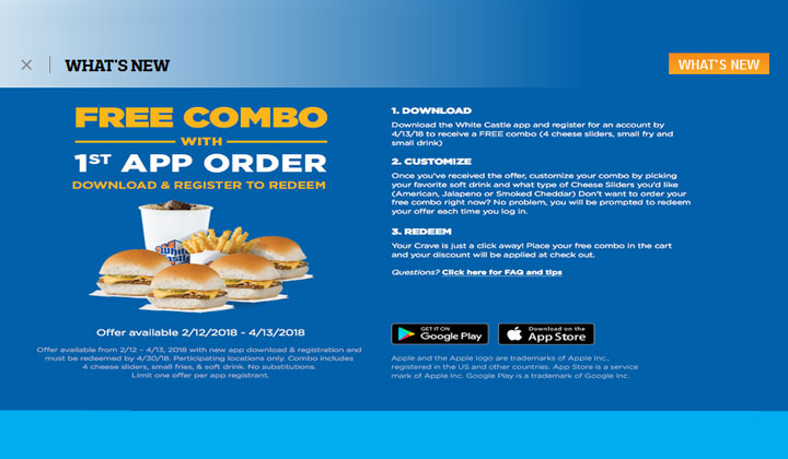 FREE White Castle Combo