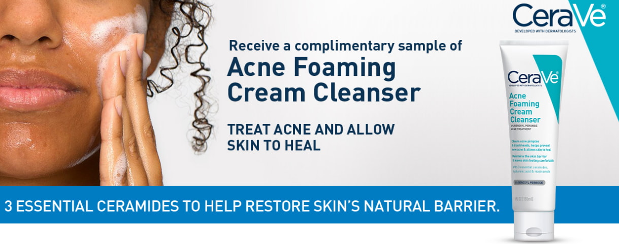 Free CeraVe Acne Foaming Cream Cleanser Sample