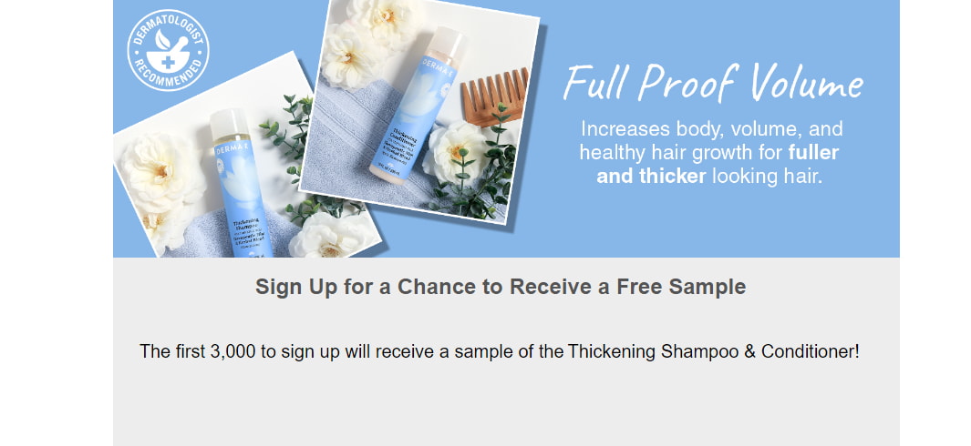 Free Sample of Derma-E Shampoo and Conditioner