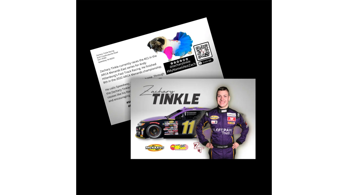 Free Racing Car Driver Postcard